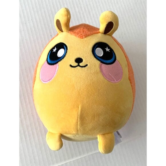 Squeezamals Hedgehog Plush Squishy 2018 Yellow Orange Stuffed Animal Toy 10 in T - Picture 1 of 6